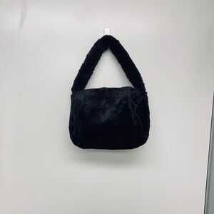 Small Black Faux Fur Handbag
